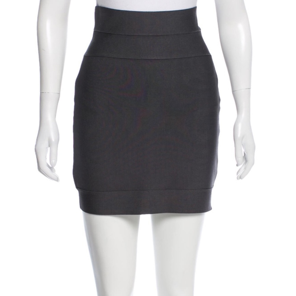 Hervé Léger Black Bandage Mini Skirt